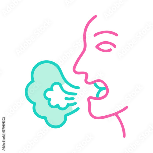 Contagion through respiratory droplets from an infected individual