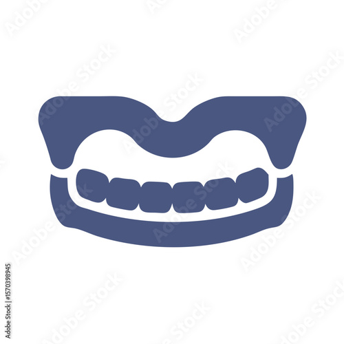 Dental prosthetic teeth illustration on White Background for advertisement