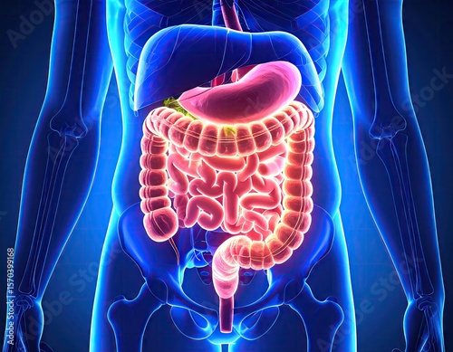Human digestive system anatomy