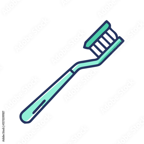 Teal toothbrush on a black backdrop for dental hygiene