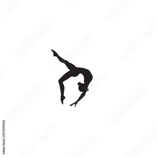 Gymnast in Mid‑Flip Silhouette – Power, Precision & Aerial Grace