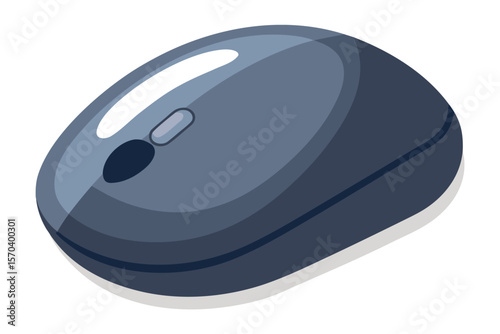 a wireless computer mouse on white background