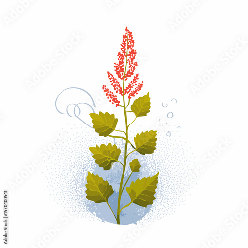 delicate dotted vine tendrils winding gracefully across pale mint whisper background