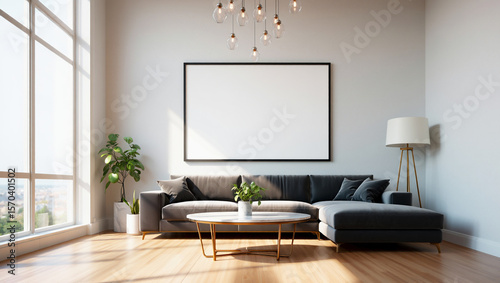 modern living room with sofa