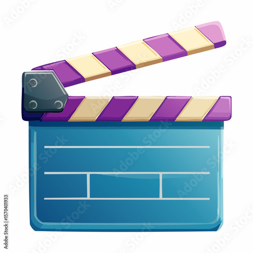 clapperboard split into pixel grid slices with bold cinematic geometry and motion freeze