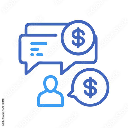 Financial Consultation illustration depicting monetary advice and investment insights