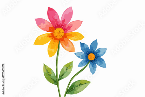 Groovy Retro Flowers Pack | Colorful Floral Vector Set
