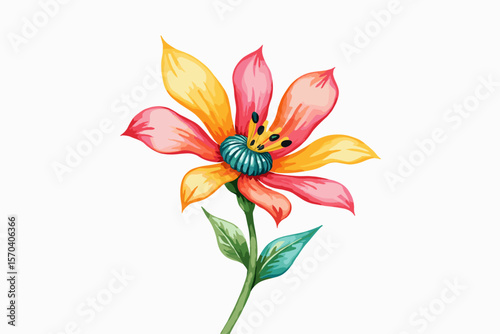 Groovy Retro Flowers Pack | Colorful Floral Vector Set
