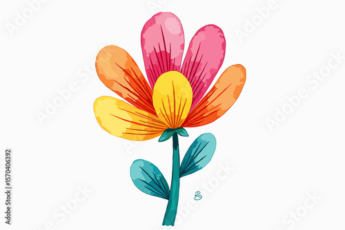 Groovy Retro Flowers Pack | Colorful Floral Vector Set