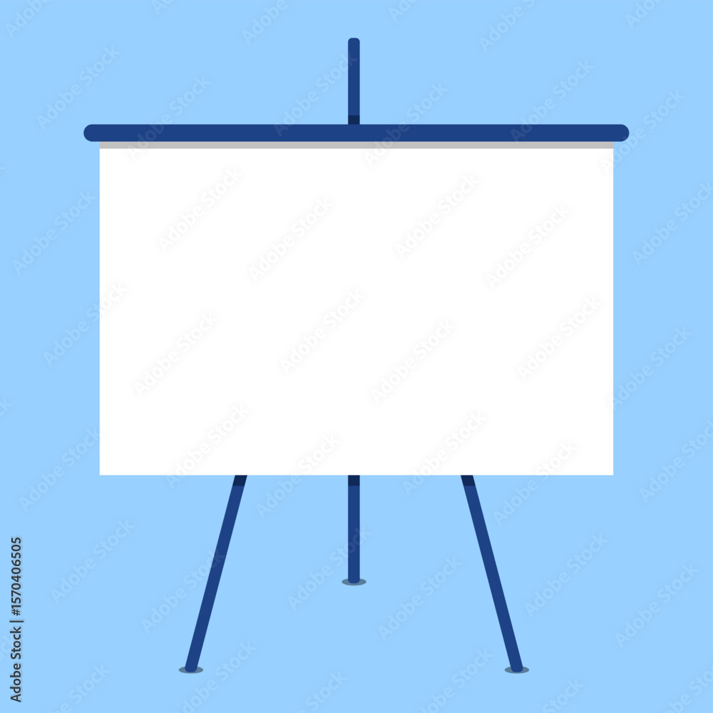 Screen projector for cinema, movie, games and meetings in flat design with shadow. White blank presentation board. Education empty wall frame for meetings and school Screen projector for cinema, movie, games and meetings in flat design with shadow. White blank presentation board. Education empty wall frame for meetings and school