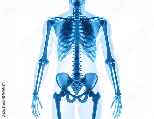 Human skeleton graphic illustration