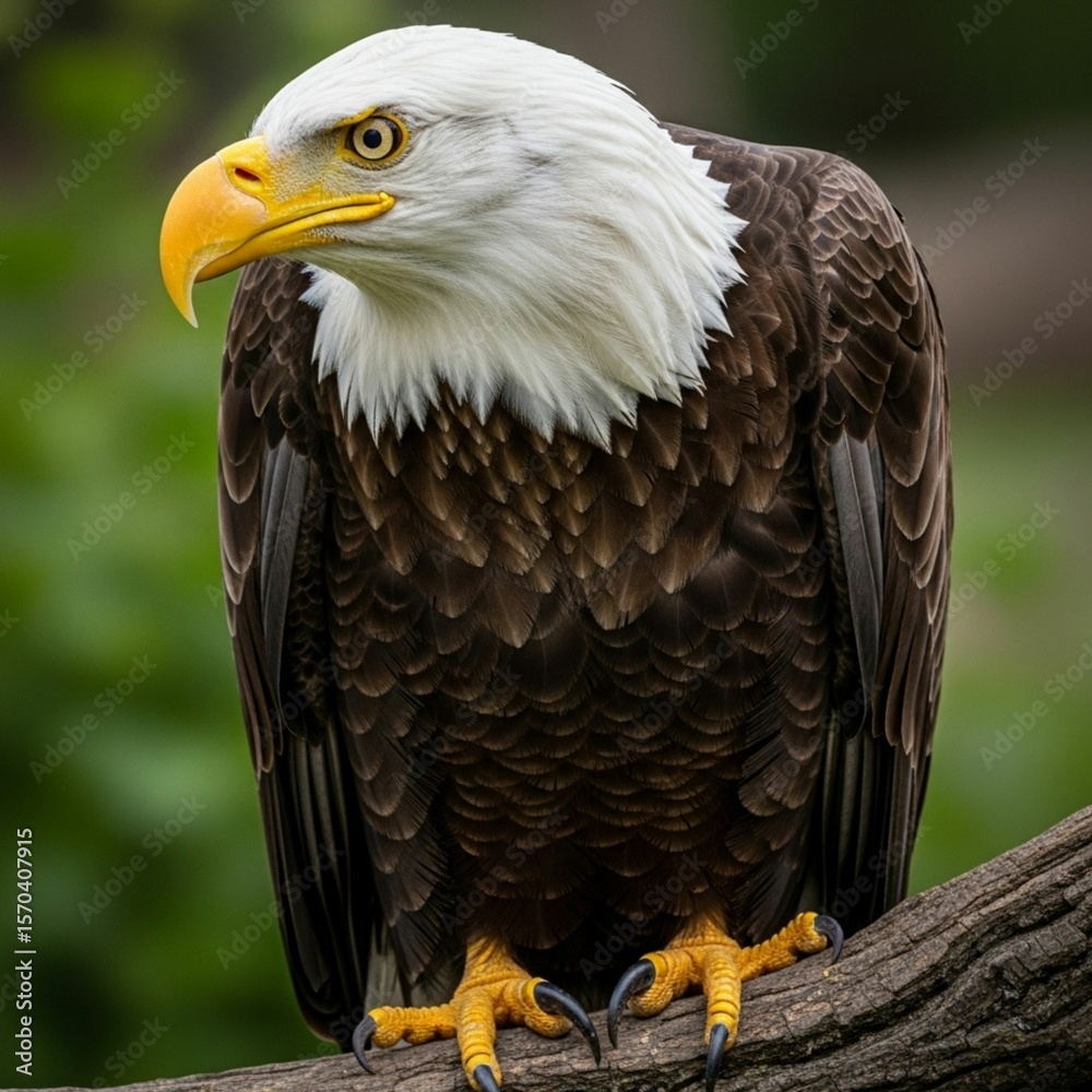 Obraz premium Wildlife Portrait of Bald Eagle with Focused Eyes