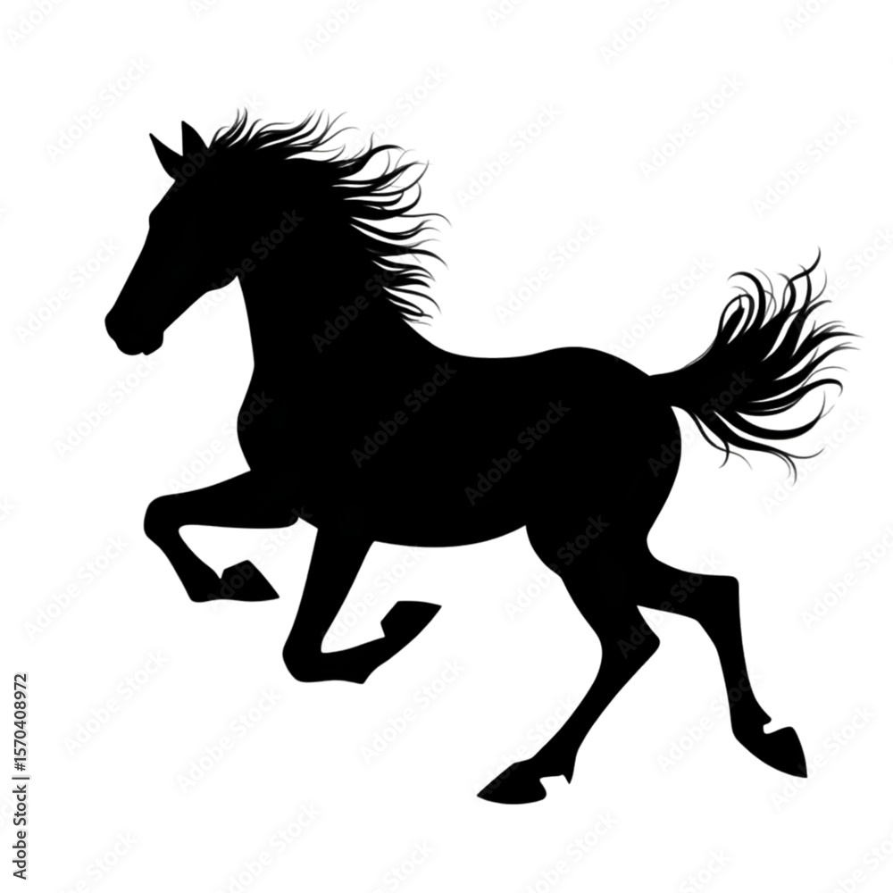 Obraz premium Majestic Horse Galloping in the Open Field Scene