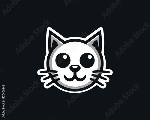 Playful kitty vector mascot illustration playful