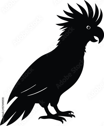 cockatoo silhouette vector for logo and branding use