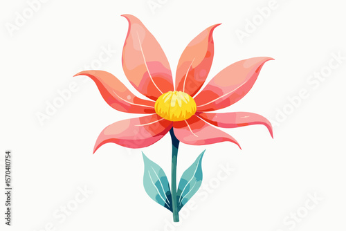 Retro Groovy Flower Graphics | Vintage Clipart Set

