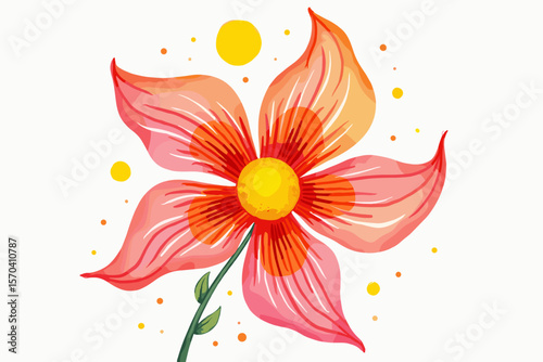 Retro Groovy Flower Graphics | Vintage Clipart Set

