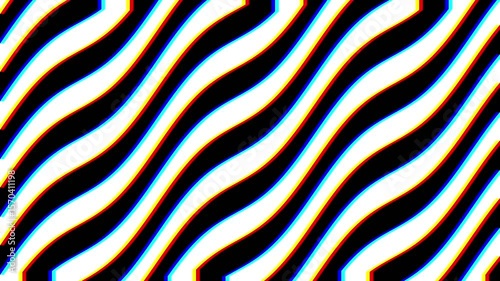 Abstract black and white wavy line background animation