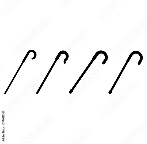 Shepherd crook (hook). Cut files for Cricut vector illustration