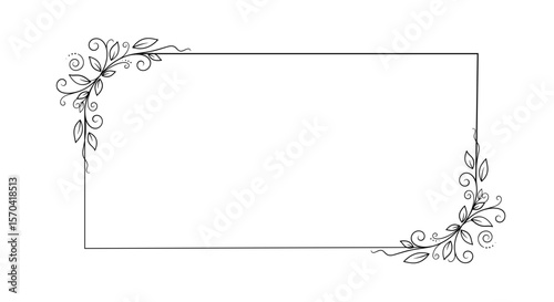 Minimalist Black Frame or Background Element Placeholder