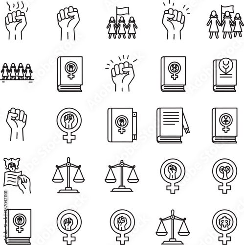 Empowering Women A Collection of Feminist Icons and Symbols for Graphic Design