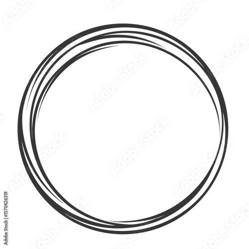 Dark grey abstract oval shape with multiple curved lines vector
