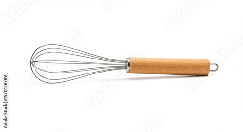 Wooden Handle Whisk for Baking and Cooking - A simple, elegant wooden handled whisk perfect for mixing ingredients in baking or cooking. Durable and easy to clean