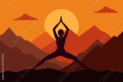 yoga on the mountain