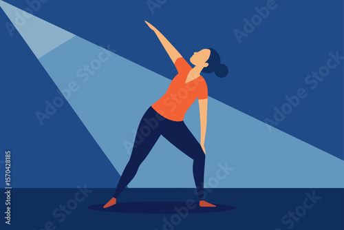 woman doing yoga