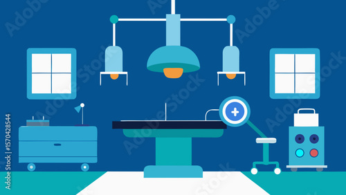 Modern Operating Room Sterile Environment, Medical Equipment, Surgical Procedures