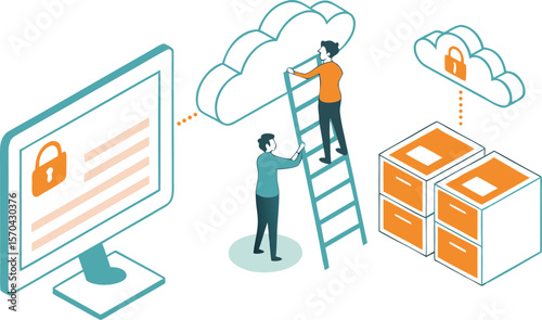 Digital security and data management with people and technology cloud computing data security