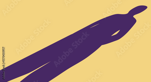 Abstract Silhouette: Ascending Figure on Yellow