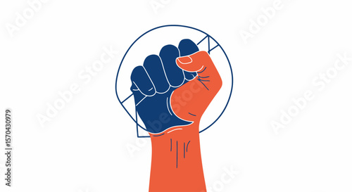 Raised Fist Protest Symbol - Unity, Strength, and Resistance