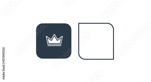 Crown Icon and Empty Shape - UI Design Concept