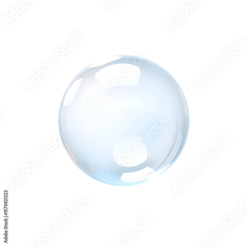 transparent soap bubble, isolated