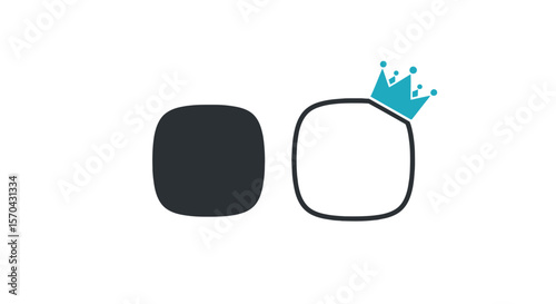 Duality: Ordinary vs. Extraordinary - Crowned Square Icon