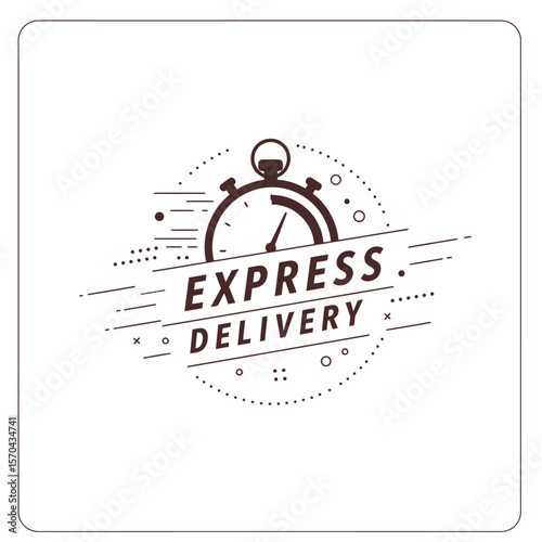 Stopwatch symbolizing rapid express delivery service.