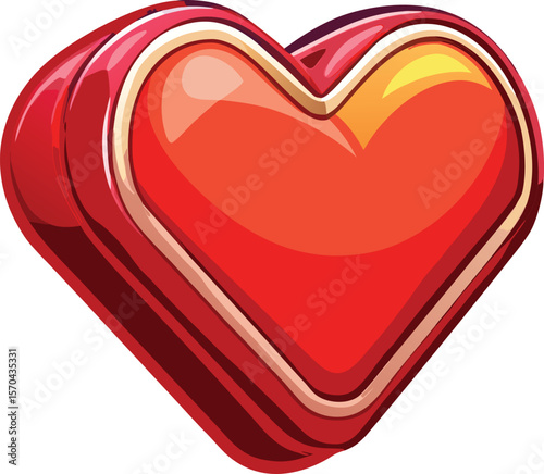 3D love icon illustration 