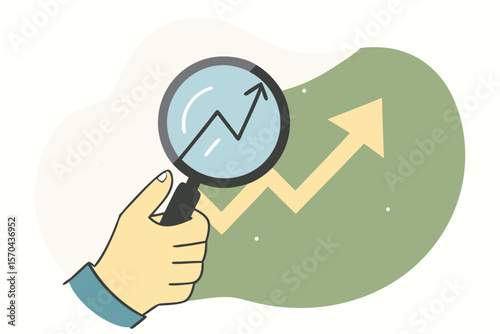 Magnifying Glass With Arrows Pointed By Hand Icon