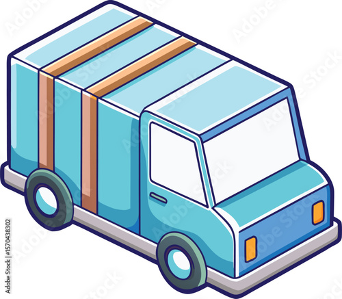 delivery truck with boxes
