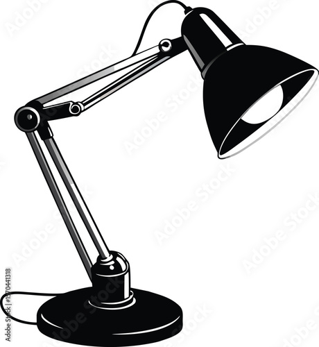 Realistic desk lamp in vector 