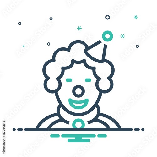 Mix icon for clown