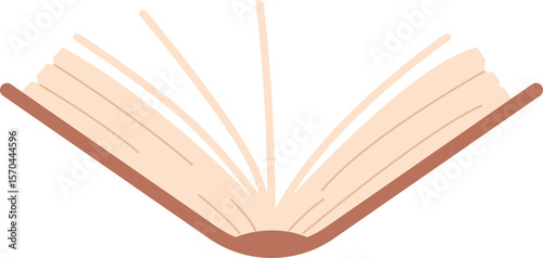 Opened paper book vector illustration