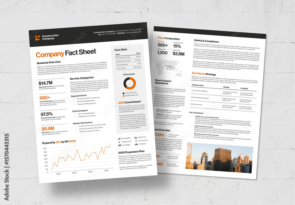 Factsheet Template Stock Template | Adobe Stock