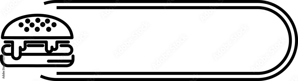 Obraz premium Hamburger Banner Icon Sign