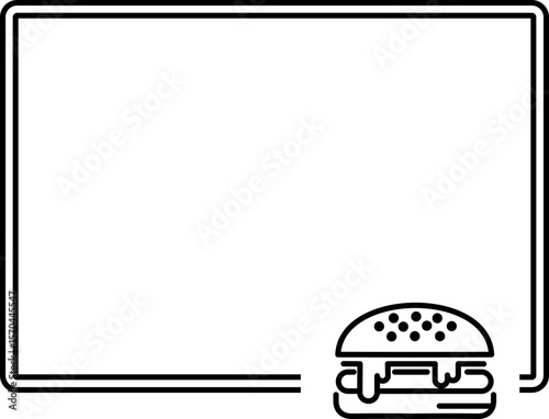 Hamburger Banner Icon Sign