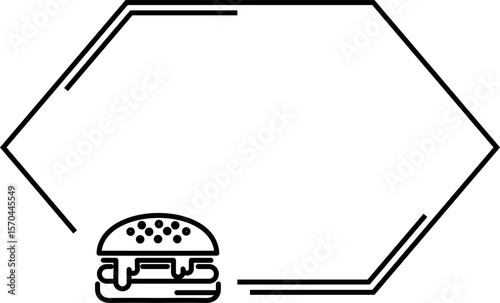 Hamburger Banner Icon Sign