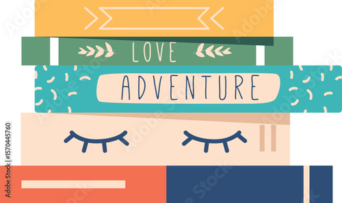 Stack of adventure story book
