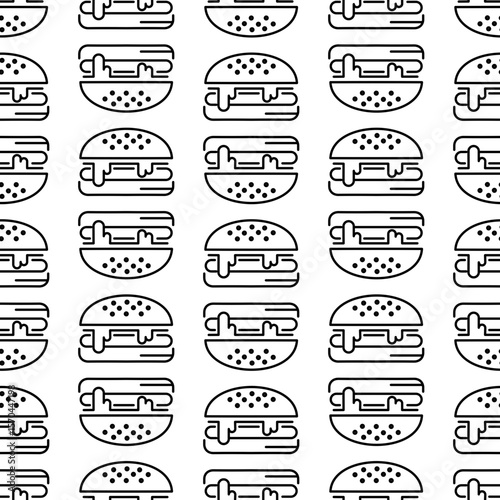 Hamburger Day Seamless Pattern
