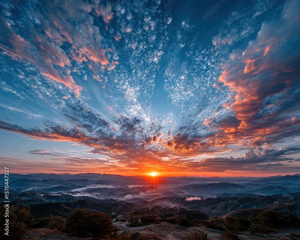 Fototapeta premium Sunrise over mountains